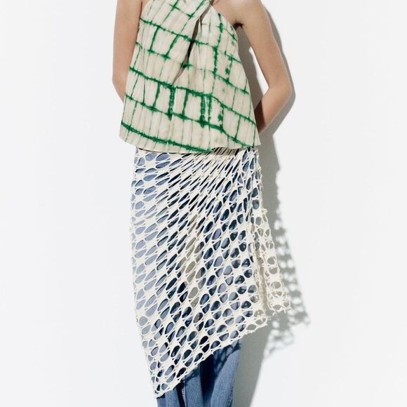 NWT Zara Printed Halter Top - Picture 7 of 7